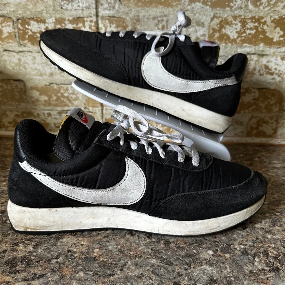 Nike Waffle Trainer 2 Mens 12.5 Black White Good Retro Running Shoes 487754-012